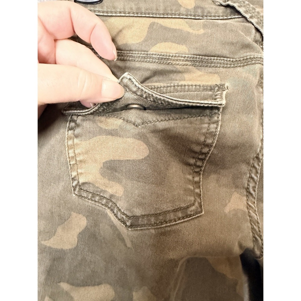 Joie Skinny Crop Ankle Zip Pants Jeans Moto Cargo SZ 26 Green - Picture 7 of 8